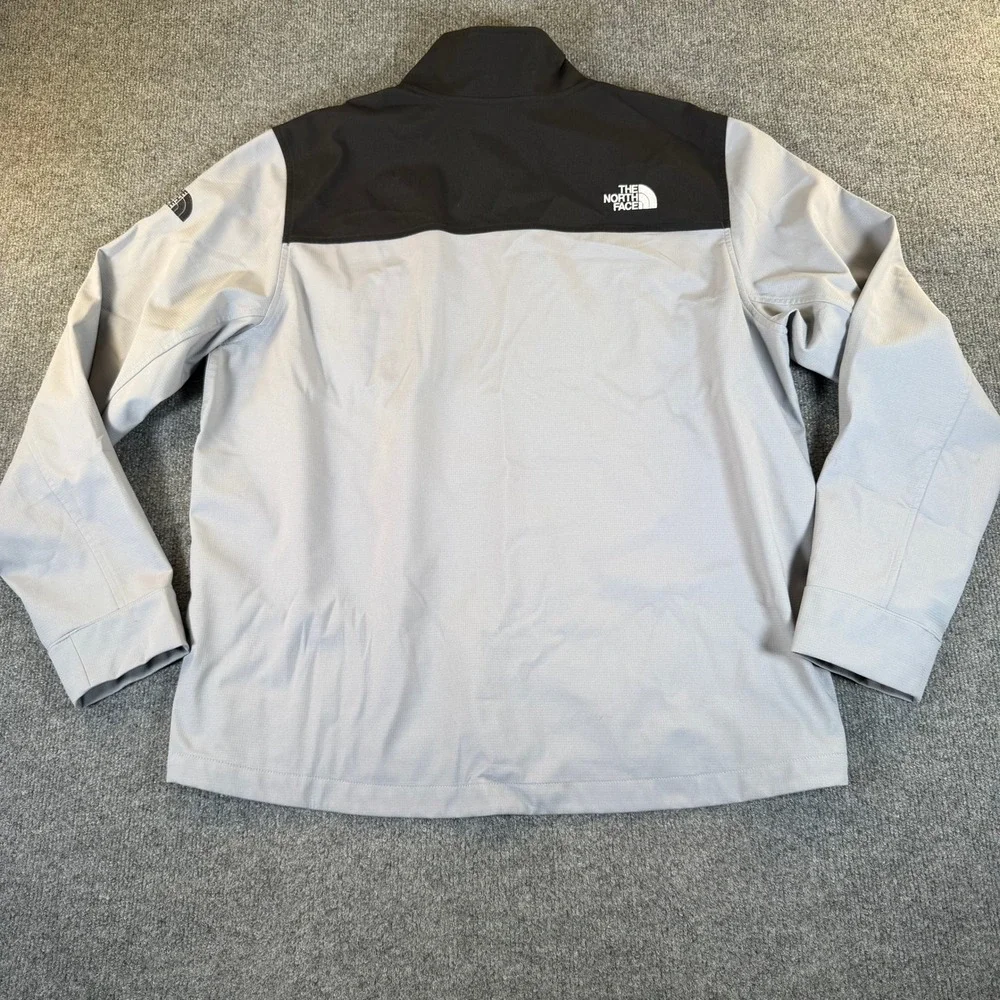 The North Face WindWall Soft Shell Jacket Men's XL Gray Black Full Zip #3264